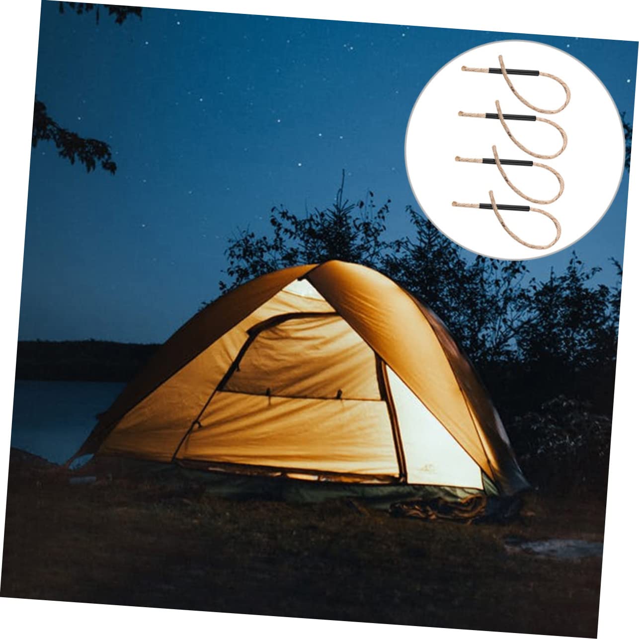 HEMOTON 4Pcs Survival Wick Ropes Fire Starter for Camping Lightweight and Portable Outdoor Fire Starting Tool Easy to Use for Hiking Fishing and Emergencies