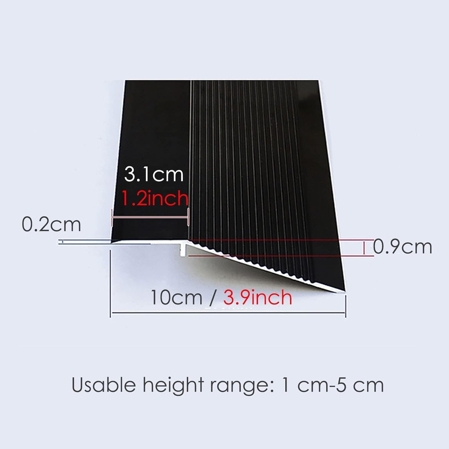 Wood to Tile Floor Transition Strip, Metal Door Thresholds Edge Trim for Wood Vinyl Laminate Floors, Easy to Install(Style5)