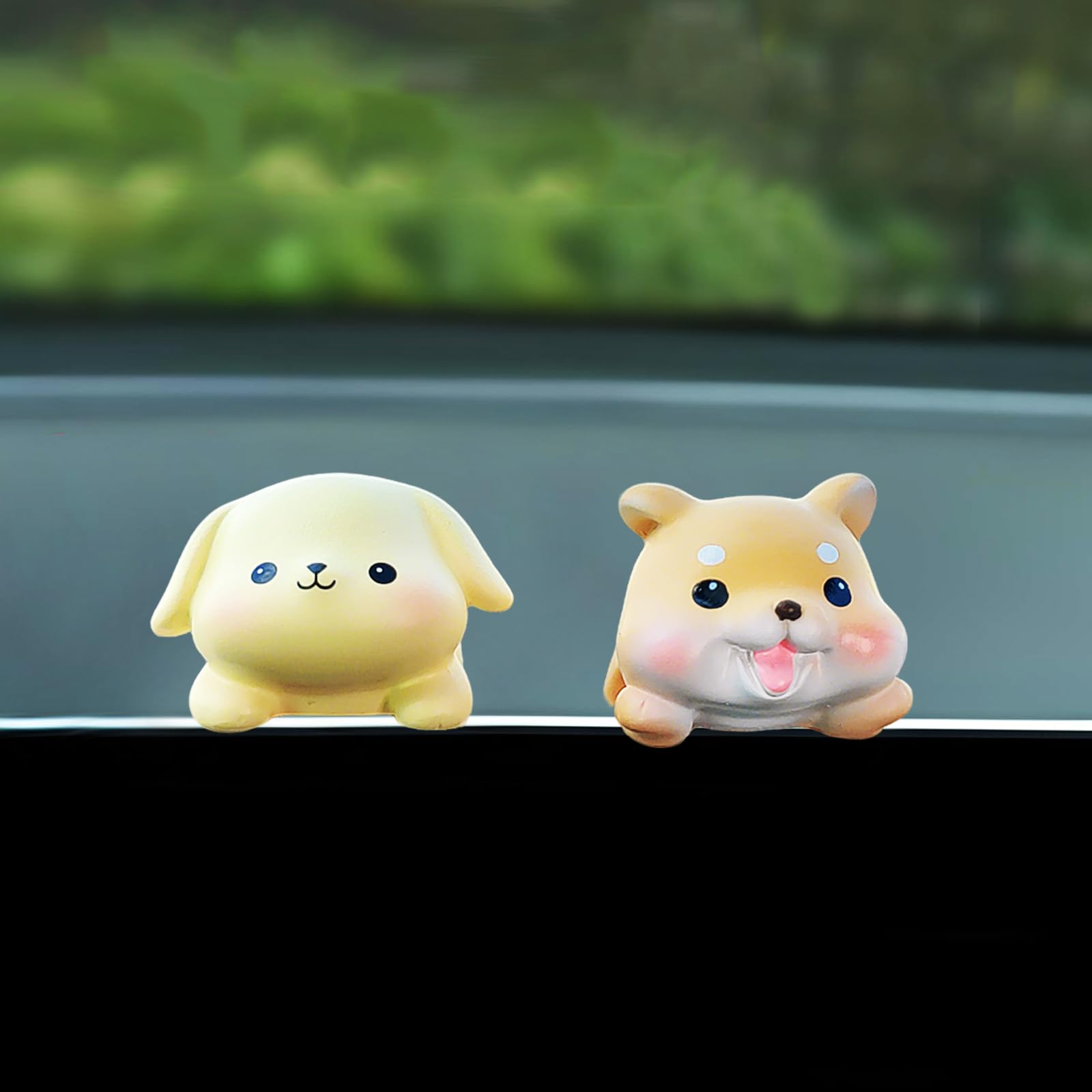 Cute Animal Rear View Mirror Accessories, Car Center Screen Decoration Dashboard Ornament, Car Accessories Interior for Women/Men Computer Monitor