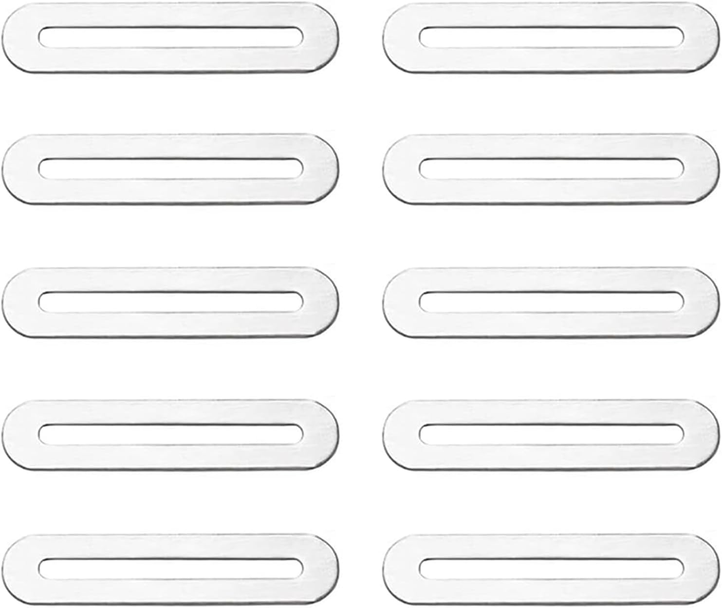 10 Pcs Metal Connector Slideable Slotted Brackets, Adjustable Flat Plate with Slot Mounting Bracket for Timber Wood Furniture Motor PC Case Holder Motor Shelf Adjustable Flat Mending Platese