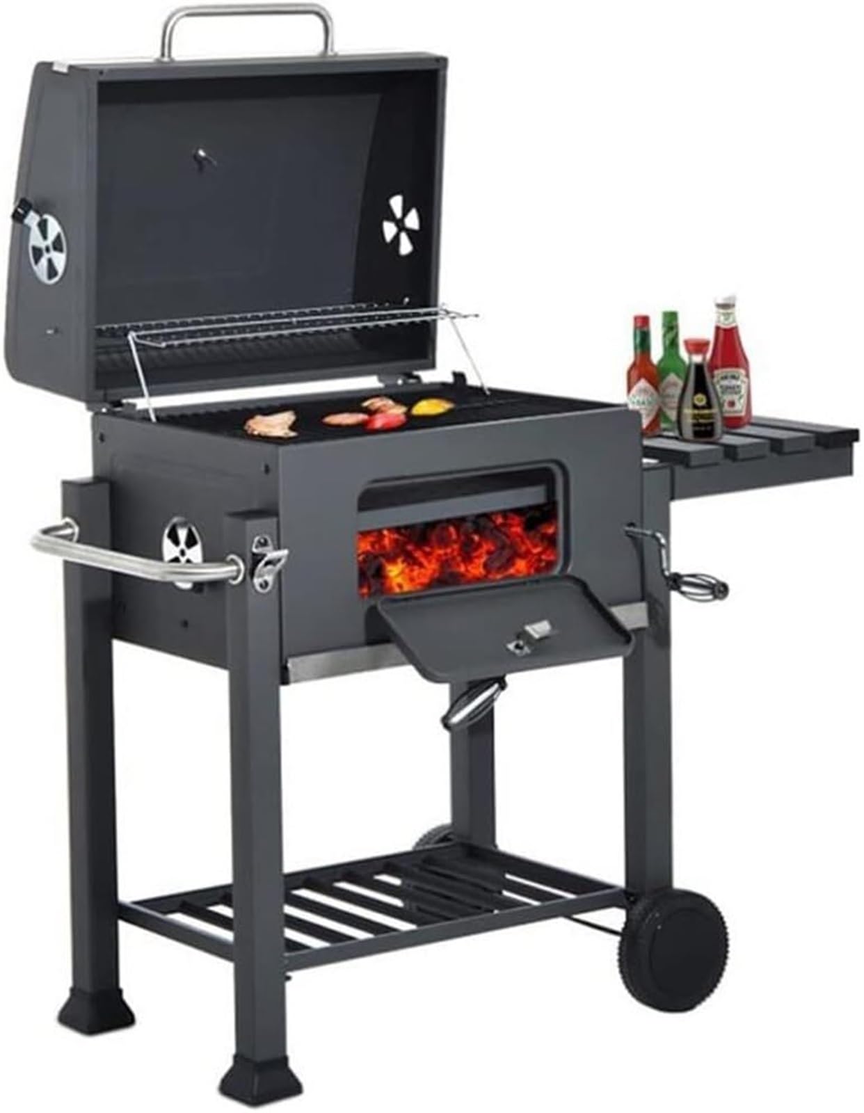 Grill grill kebab piec węglowy - wodoodporny piec zewnętrzny na podwórko i do ogrodu