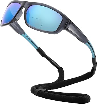 ZUVGEES Wrap Around Z87 Polarized Bifocal Reading Sunglasses for Fishing/Driving Men Women Sport Sun Readers