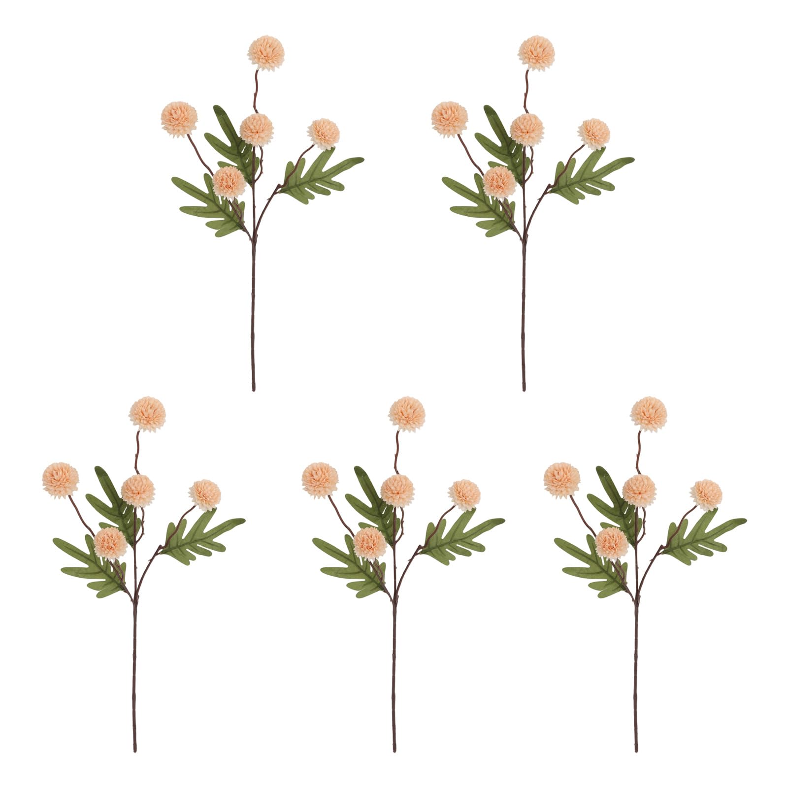 Xinsheinelry Of 5 Fabric Dandelions and Chrysanthemums Artificial Blooms Flower Arrangement for Seasonal Display Excellent Artificial Blossomy Arrangement