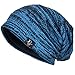 Produktbild VECRY Herren Slouchy Stricken Übergroße Beanie Skull Caps Künstlerische Hüte (Blau)