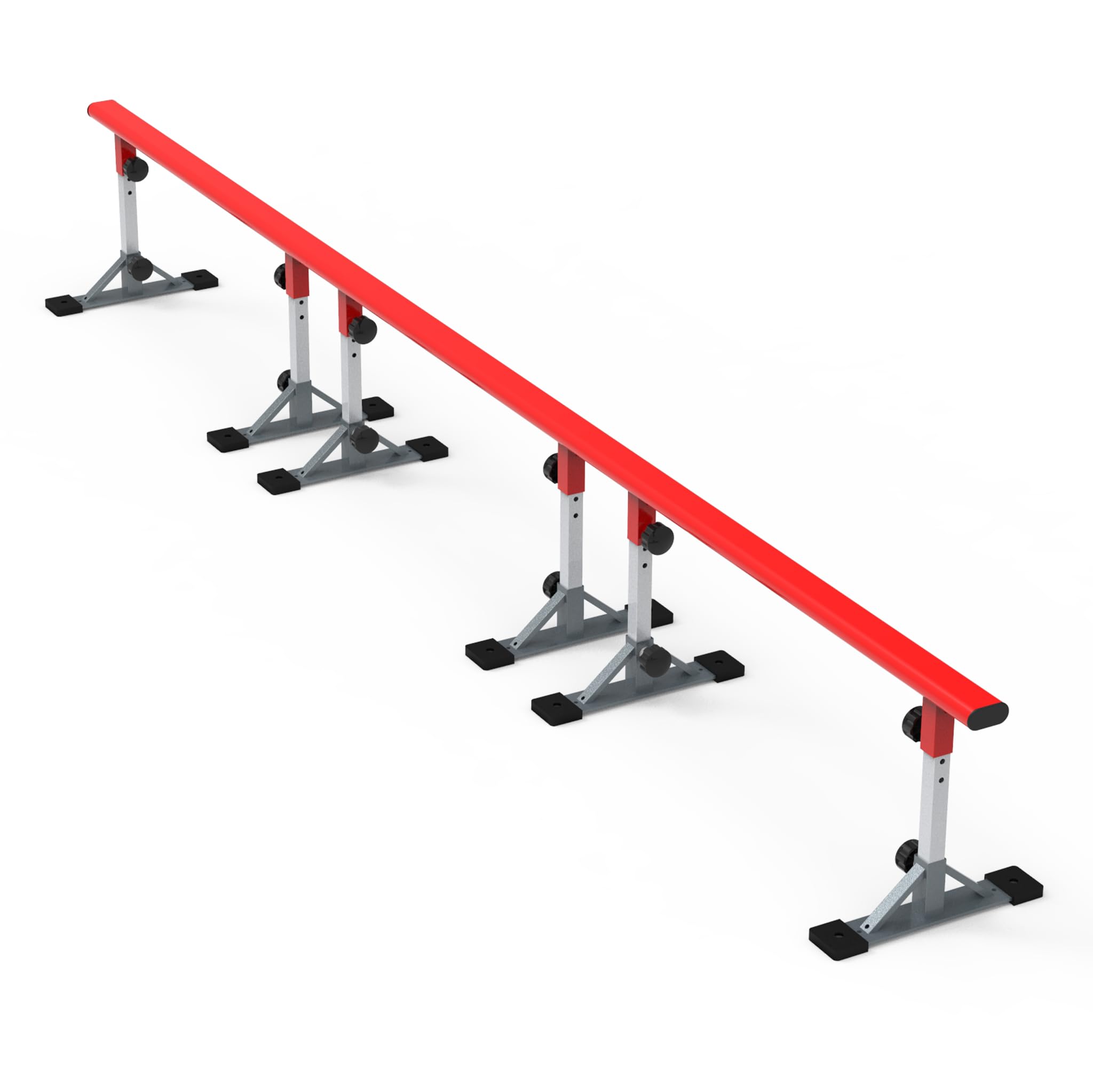 FreshPark Professional Solid Grind Rail - Height Adjustability: 13" - 19" H - Portable, Extendable, Durable Skatepark