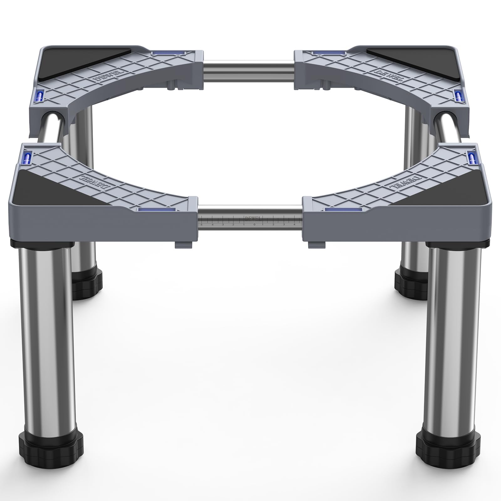 DEWEL Base for Fridge Base, Height 28-31CM, Adjustable Base for Dishwasher, Freezer, Kitchen Cabinet and Static Household Appliances 45-67CM with 4 Sturdy Feet, Grey