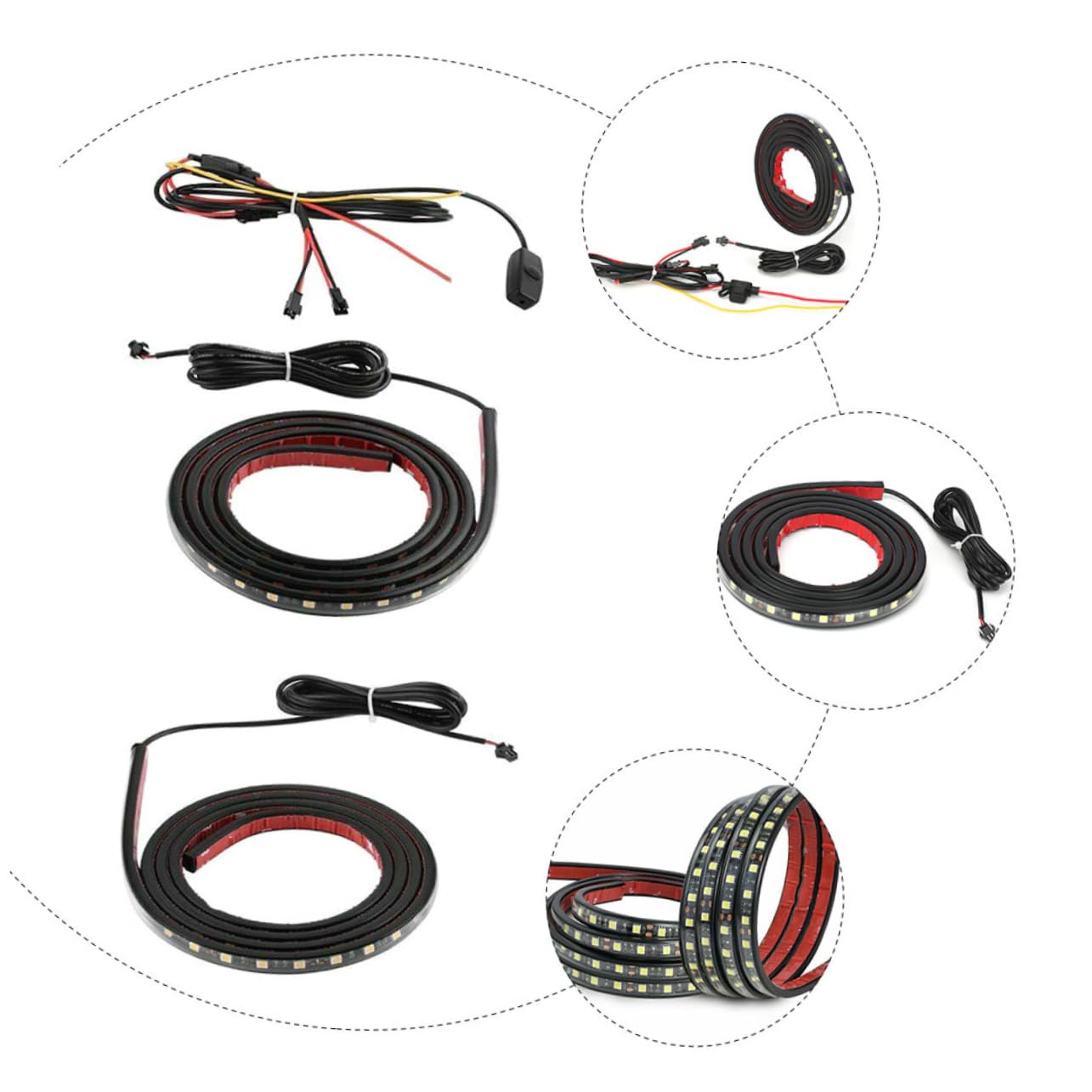 PRETYZOOM Luces Bilaterales para Caja De Camioneta Tira De Luz Led Accesorio De Iluminación Fácil Instalación Vida Útil