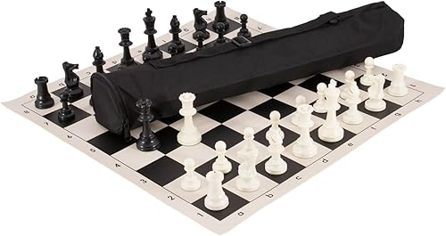 Miniatura 1 de Juego de ajedrez de carcaj triple peso por la Federación de Ajedrez de Estados Unidos negro