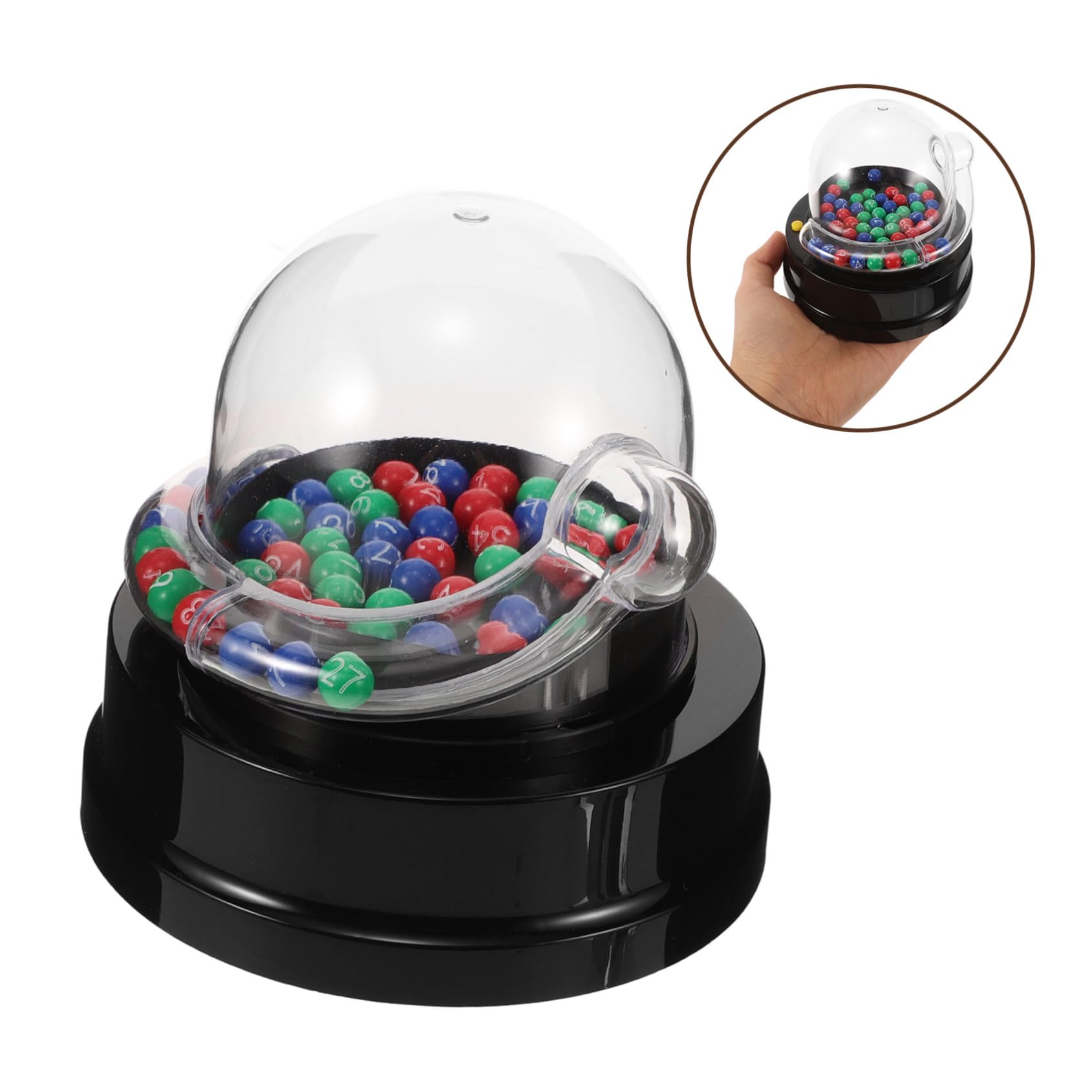 Uonlytech Macchina Elettrica della Lotteria per Feste, Macchinetta Sorteggio con Palline, Plastica Leggera e Facile da Usare, Giochi Bingo
