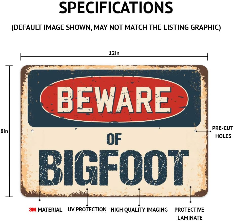 Beware of Luca Rustic Sign | Rustic, Distressed Vintage Look | Choose from: Aluminum, Rigid Plastic or Decal Sticker | Indoor/Outdoor | Funny Home Décor for Garages, Living Rooms, Bedrooms, Offices image 2