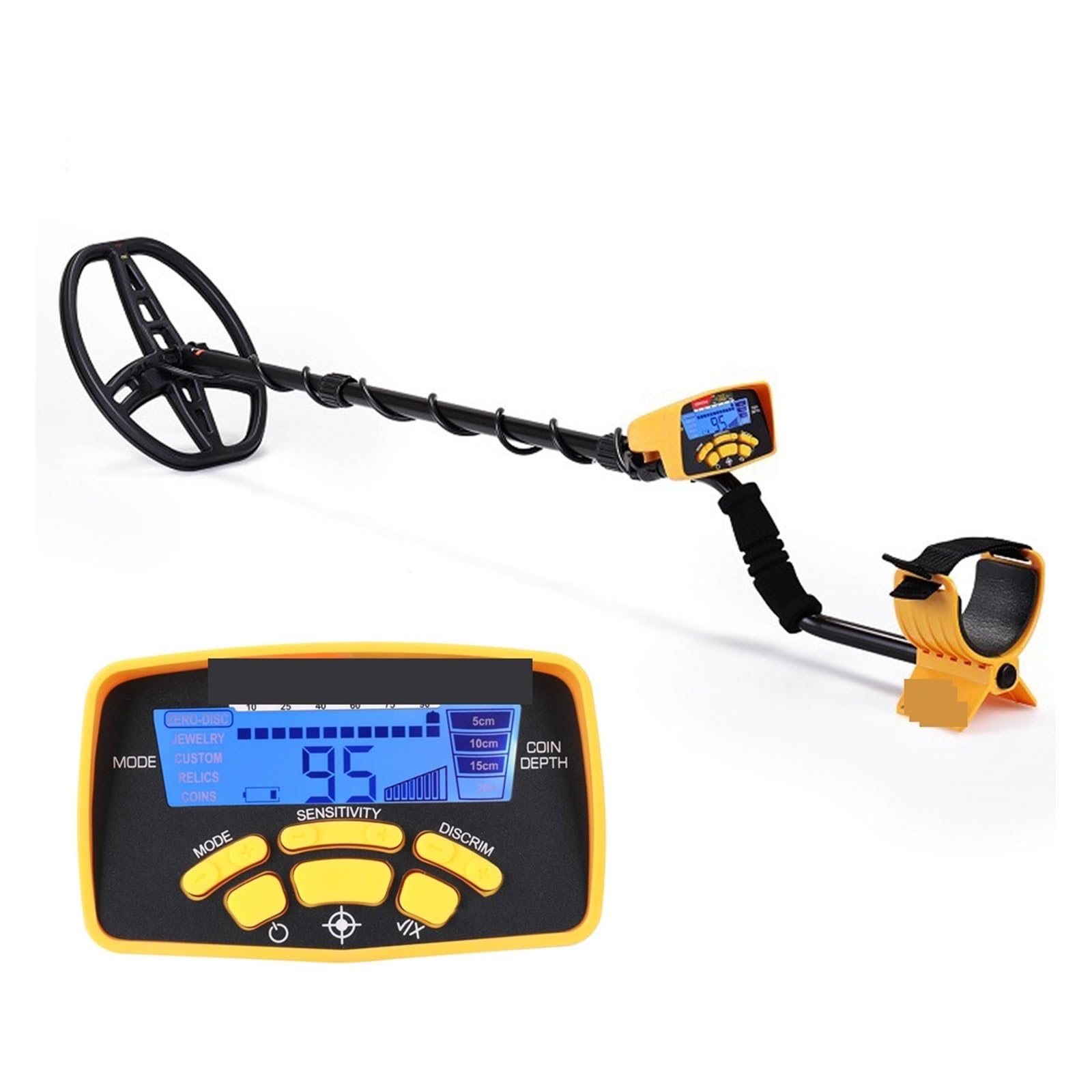 Metal Detector, Professional Metal Detector MD 6450 with Digital Display Light Gold Digger Underground Long Range(MD-6450)