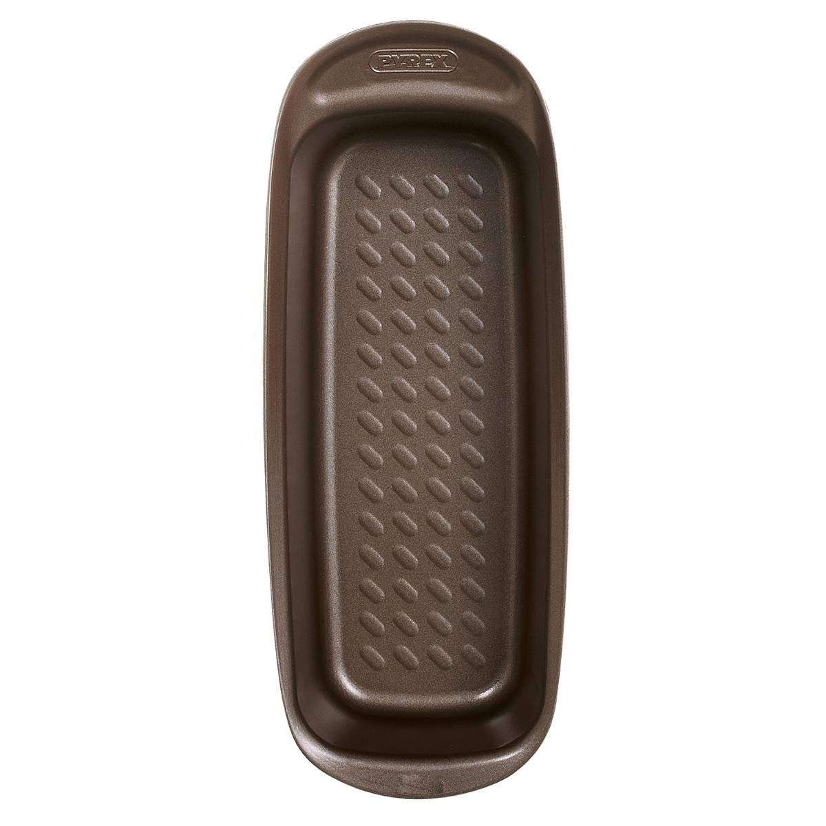 Pyrex 26 cm Medium Metal Asimetria Easy-Grip Loaf Pan, Brown