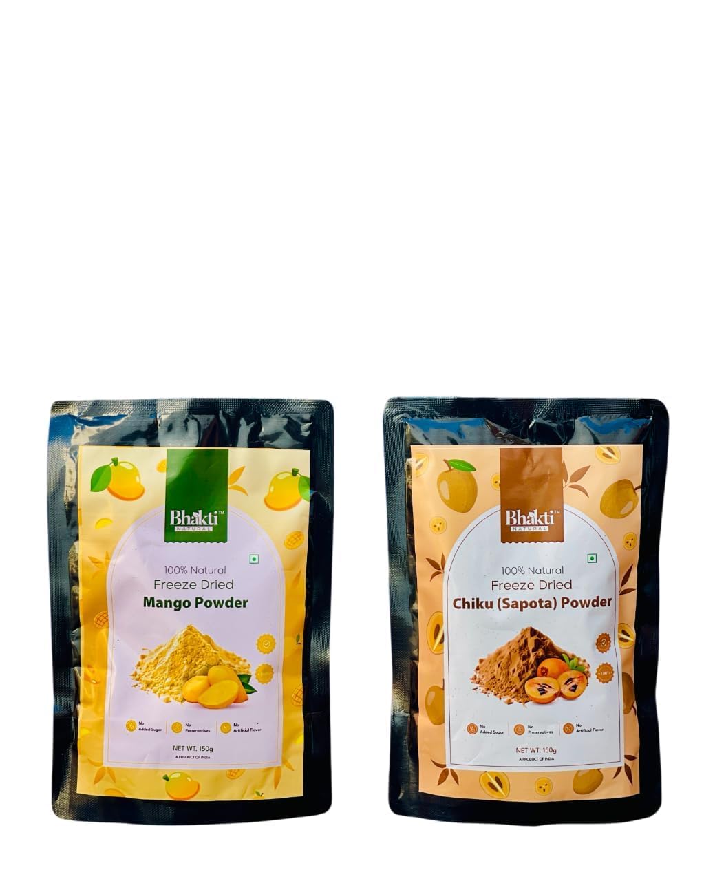 BHAKTI NATURAL Healthy Mango & Chikoo Powder Combo Pack (150 g Each) – 100% Natural | Preservative-Free-image-28