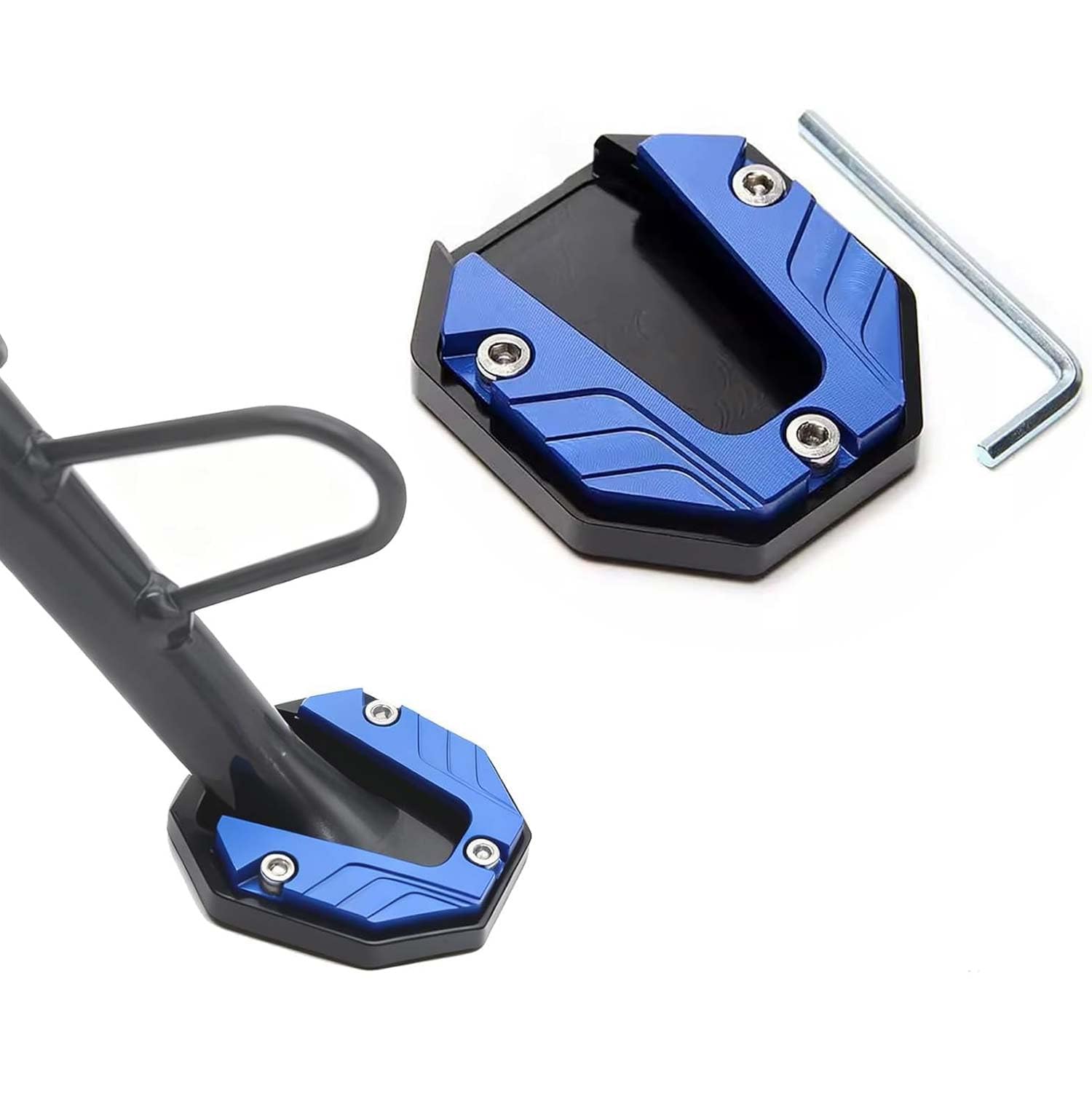 WCXCS Motorcycle Kickstand Pad for BMW R900RT R1200R R1200RT R1200RT R1200ST R Nine T, Motorcycle Kickstand Extension Pad Side Aluminium Anti-Slip Base Accessories,B