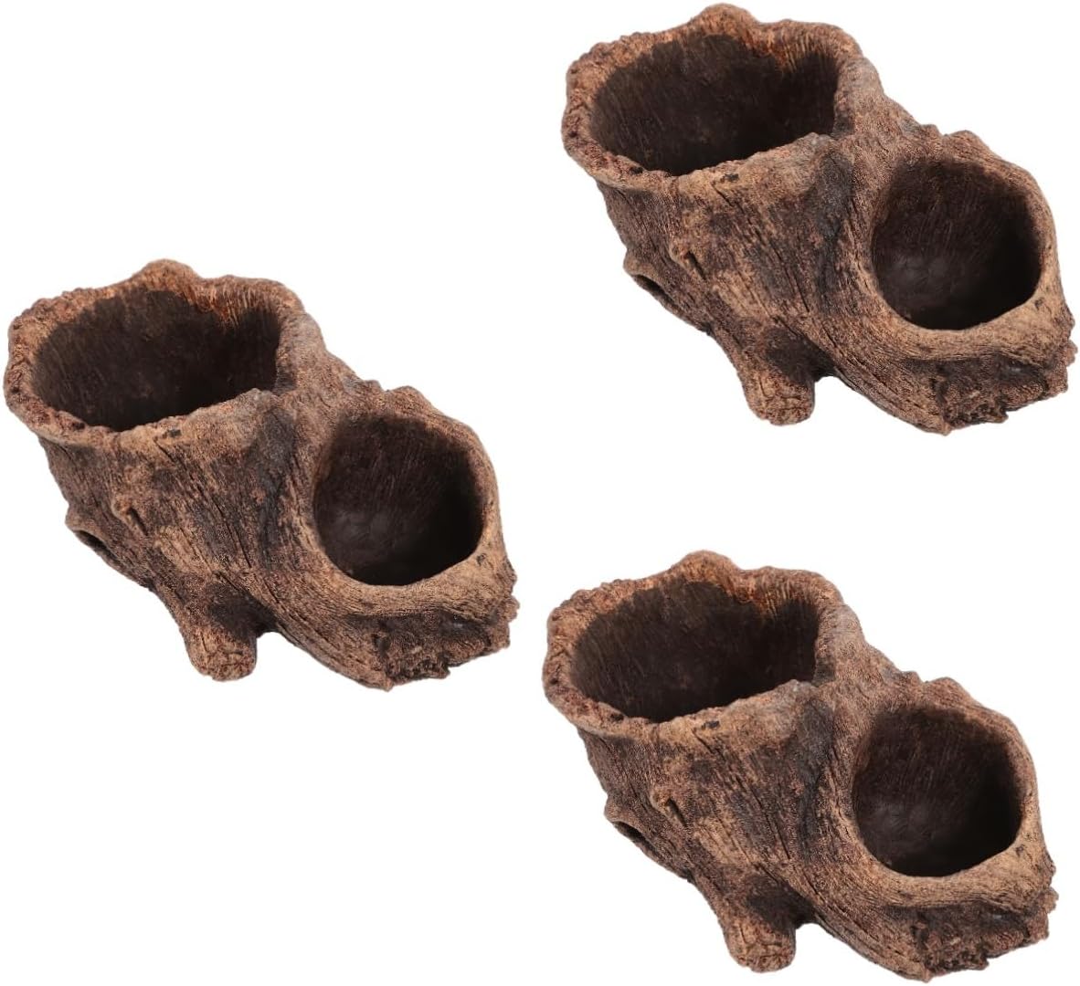 BESPORTBLE 3pcs Unique Imitation Tree Stump Cement Pot Multi-use Planter for Outdoor Indoor Plants Decorative Flowerpot for Garden Courtyard Home Decor