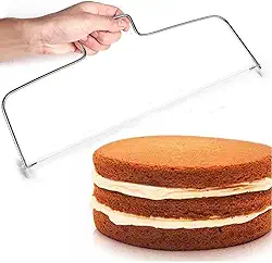 Cortador Nivelador de Bolo Ajustável em Aço Inox com 2 Fios de Corte Com Regulagem de Altura