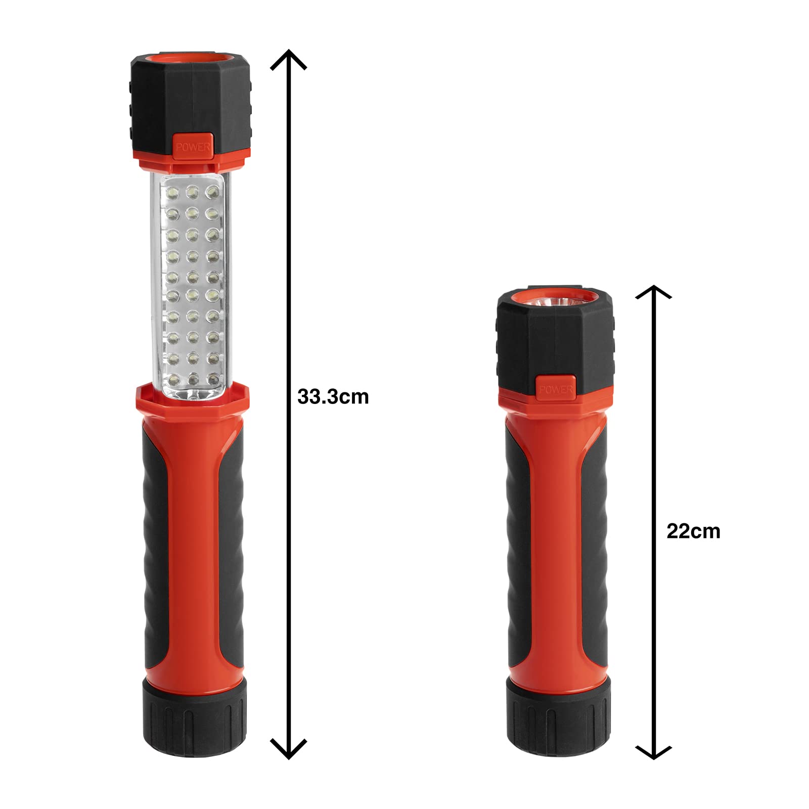 HIBRON 12 Linternas Recargables Retráctil LED con Asa para Taller Cámping, Camping, Emergencias, Pesca etc
