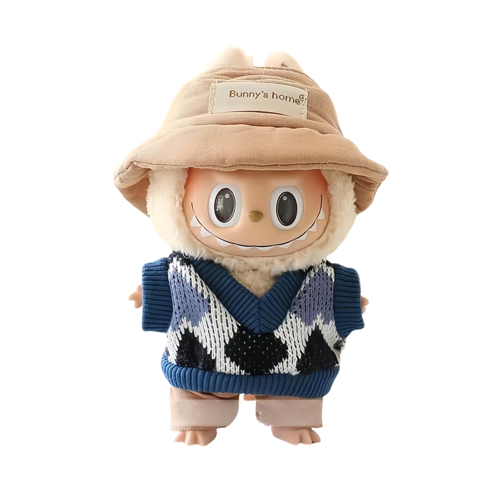 17cm Doll Clothes Outfit Set (No Doll), 3 Pieces Dress Sweater Set for 6.7inch Doll Suit, Fashion Kawaii Hat & Clothes Accessories for 1st/2nd/3rd Gen Doll Play & Display