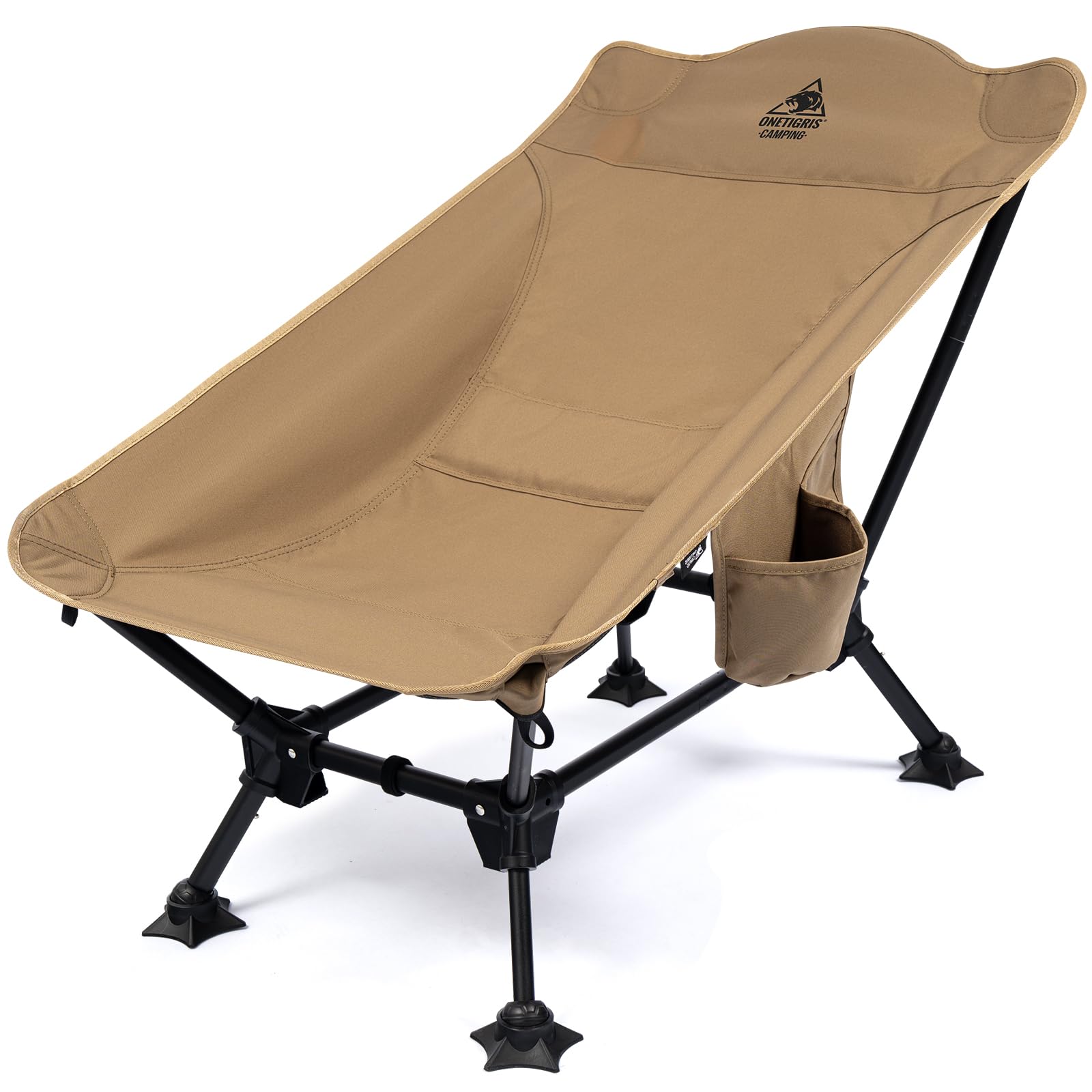 ONETIGRIS Snooz Reclining Camping Chair, 5.2lb Compact Portable Chair for RV Camping, Backpacking, Overland, Moto, Beach