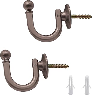 Curtain Tiebacks Hook, Antique Bronze, 2 Pack