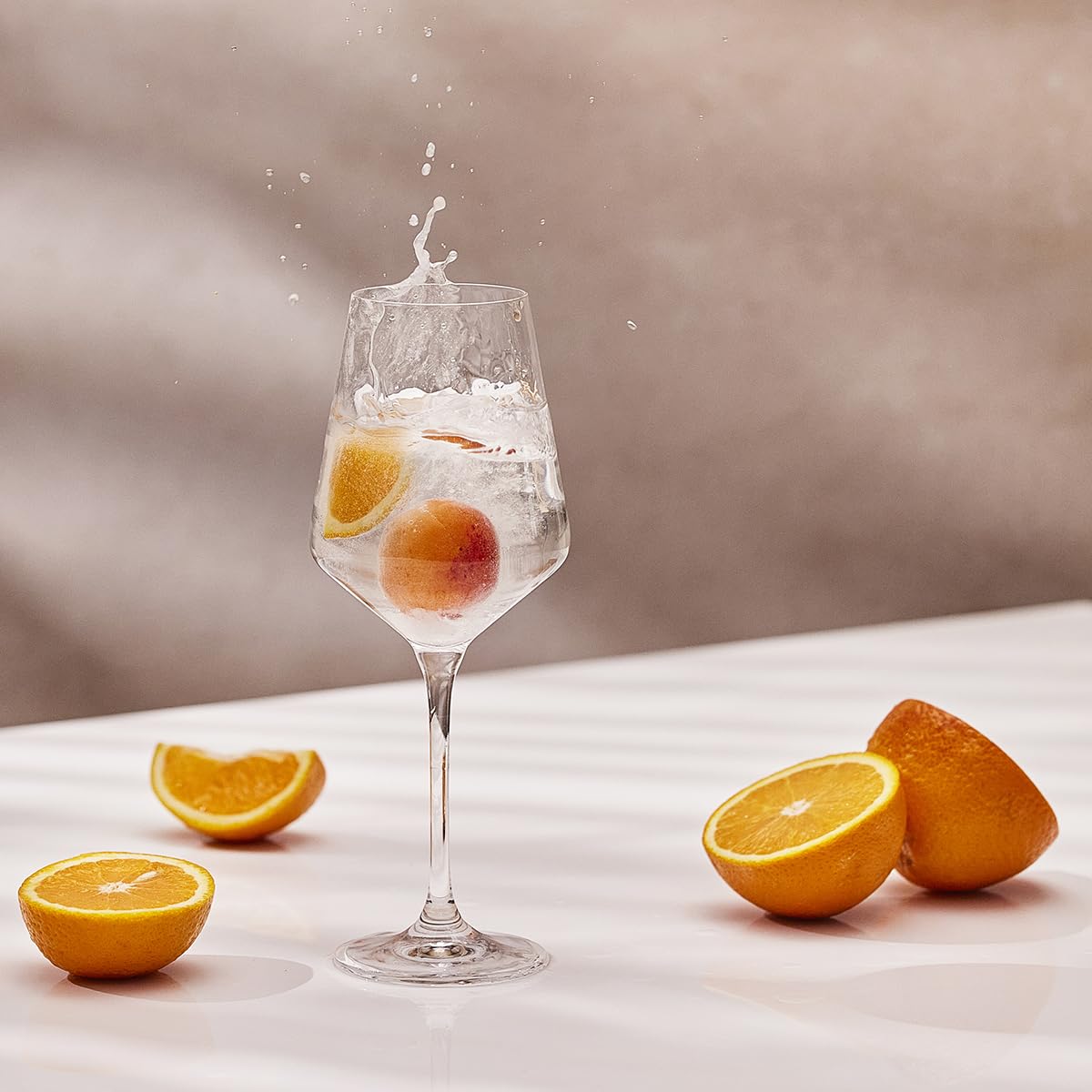 Krosno Weißweingläser 450 ml – 6 Stück – Avantgarde Kollektion – bleifreier Kristall – Elegantes Design und schlanke Silhouette