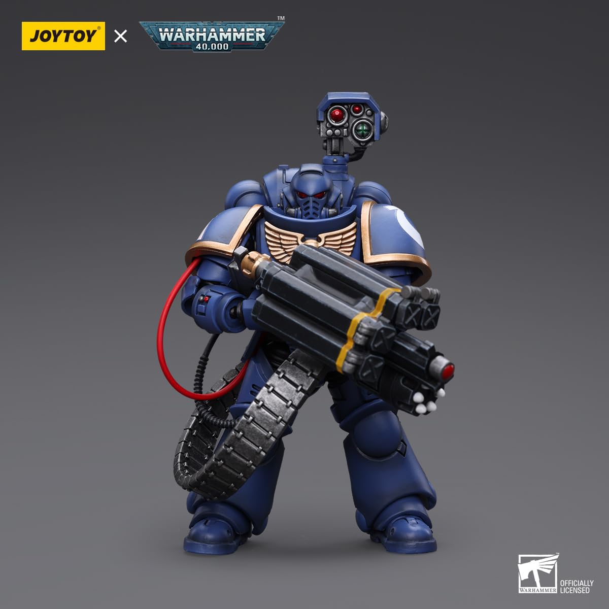 JOYTOY Warhammer figurka akcji, ultramaryna, spustoszenie morskie z wyrzutnią kasztelana (Superfrag 12 cm, zestawy kolekcjonerskich figurek akcji