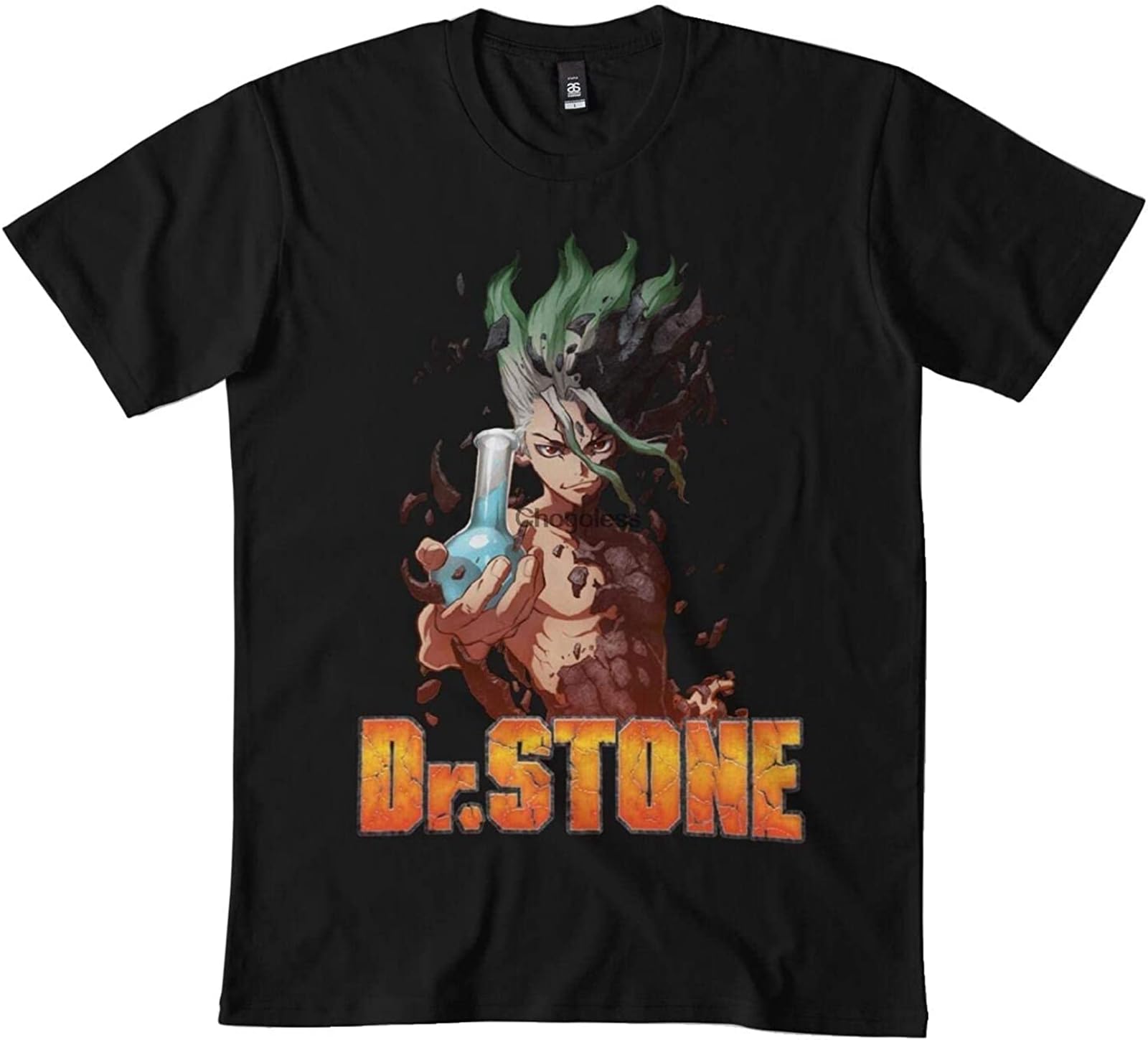 dehen Men's Dr. Stone Senku Slim Fit t-Shirt 7DMN Black XXL