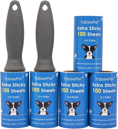 YabeePet Paquete de 2 rodillos de pelusa con 3 repuestos funciona muy bien en pelo de mascotas pelusa y pelusa eliminación de pelo de mascotas en