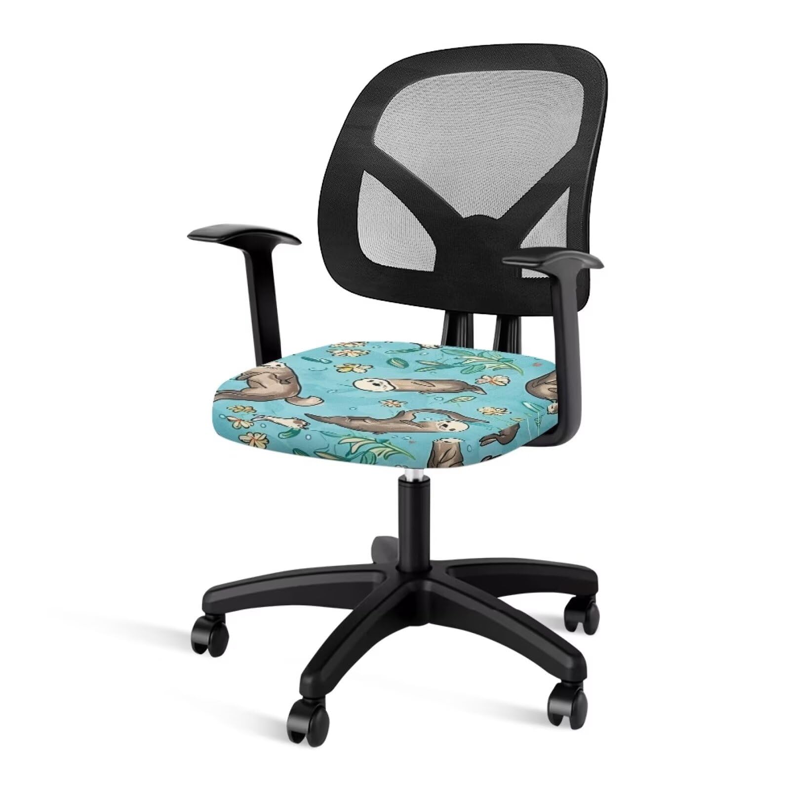 Lot De 2 Housse De Chaise De Bureau Élastique - Protection Lavable Pour Chaise Ordinateur Et Siège Gaming