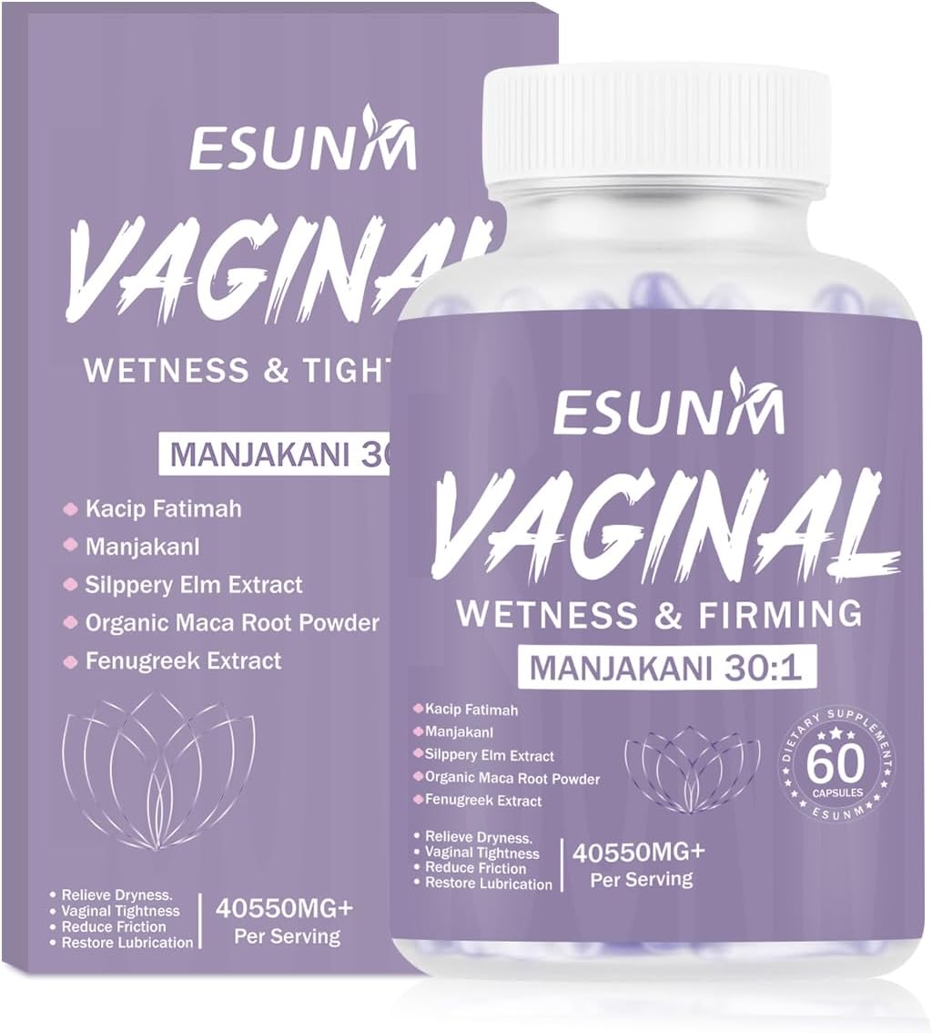 Vaginal Moisturizer Capsules, Female Vaginal Probiotics Wetness & Tightening Vaginal Wellness Supplement for Enhance Vaginal Muscle Tone & Vaginal Dryness- Vegan,60 Capsules