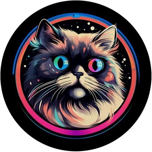 Miniatura 3 de Divertidos PopSockets de gato del Himalaya en el espacio, astronauta cósmico, gatito, PopGrip intercambiable