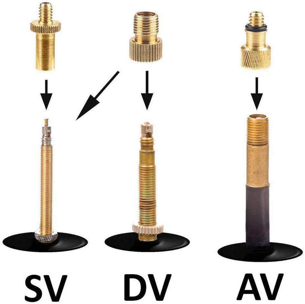 NSQFKALL Nozzles Adapter Bicycle Bike Copper 14PC Tool Pump Conversion Bike Accessories Womens Electric Bicycle : Sports & Outdoors