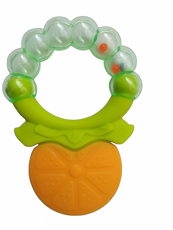 Buy Honey Shopee BPA Free Silicone Rattle Teether for 612 Months Baby (Orange Rattle teether
