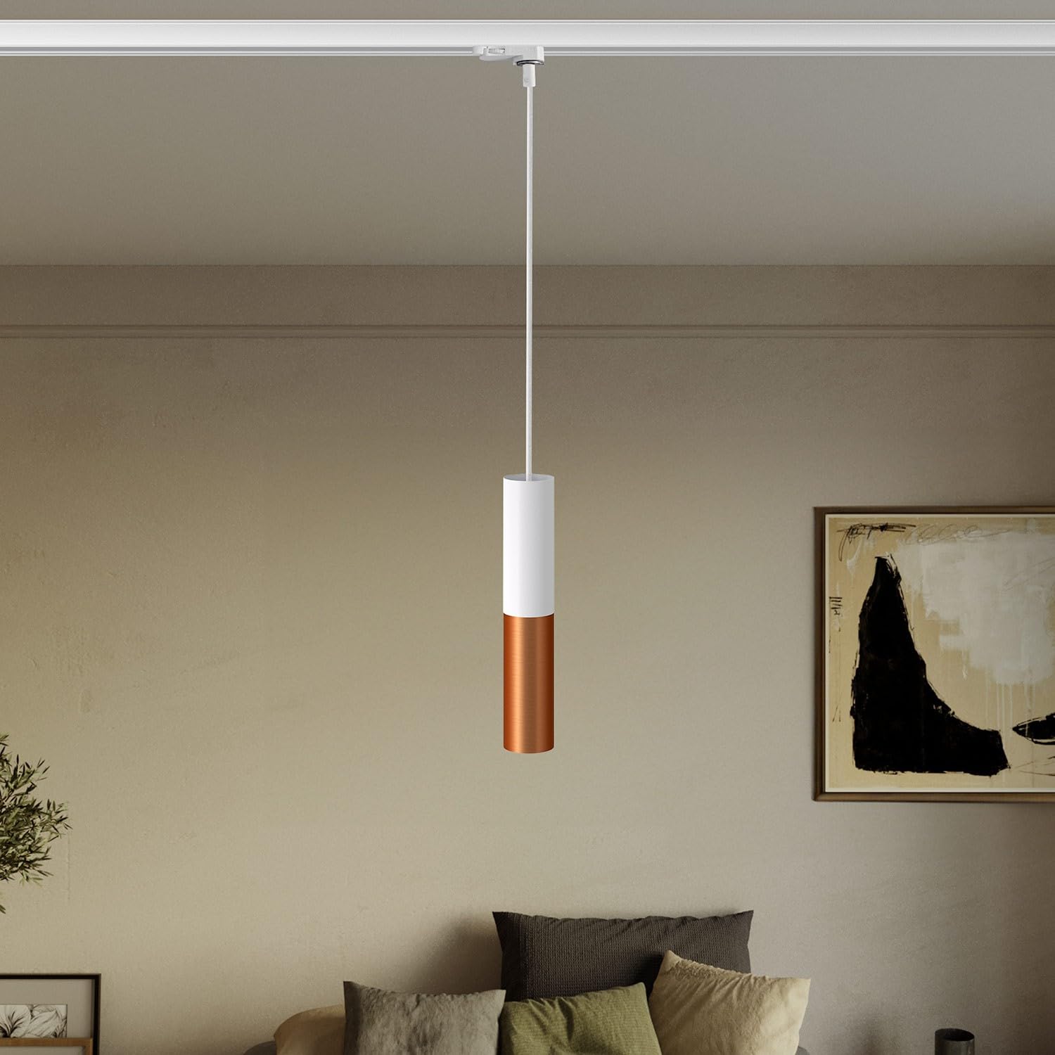 creative cables - Suspension sur rail à double abat-jour - Culot E14 - Ampoule incluse