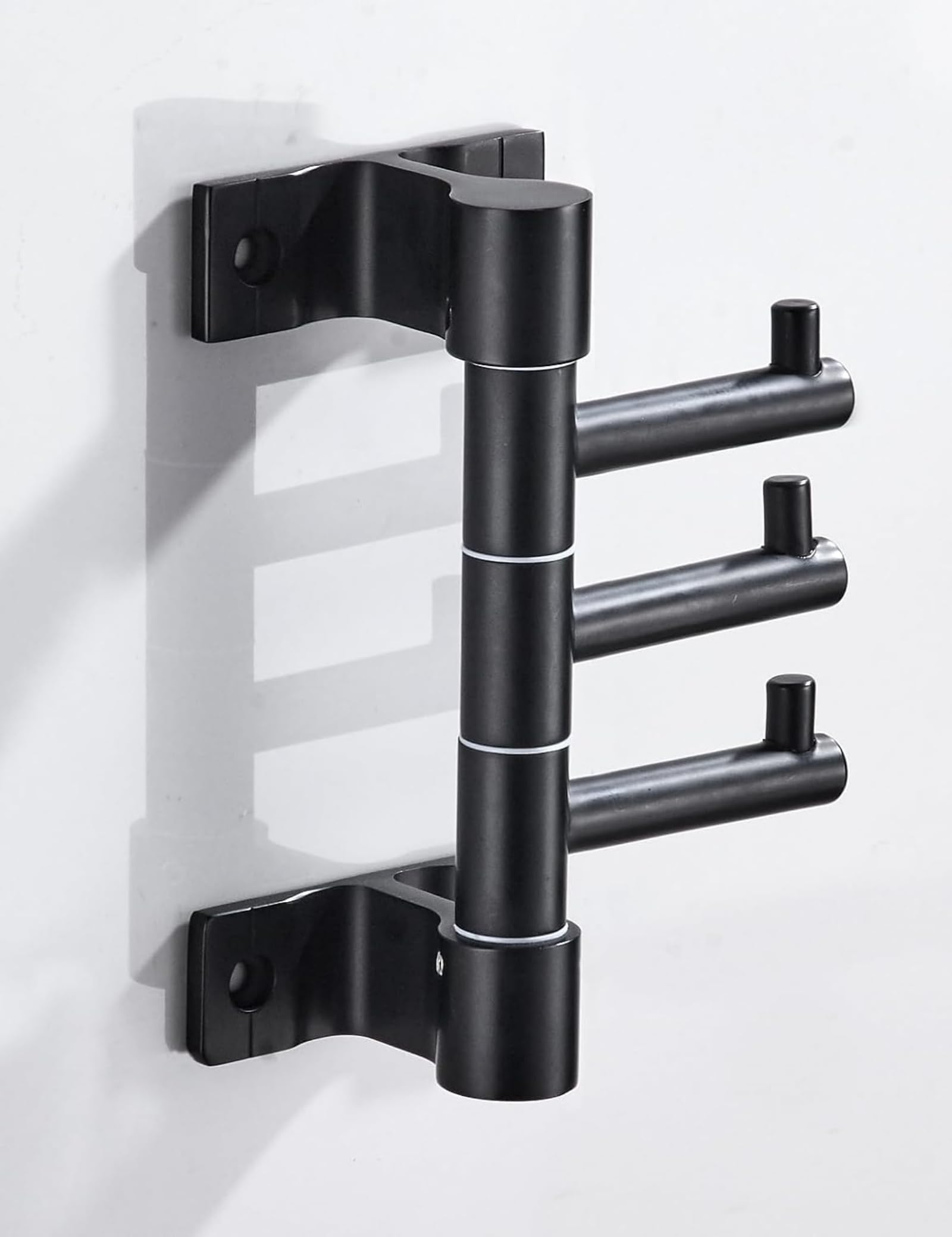 Swivel Towel Hooks Wall Coat Rack with 3 Arms