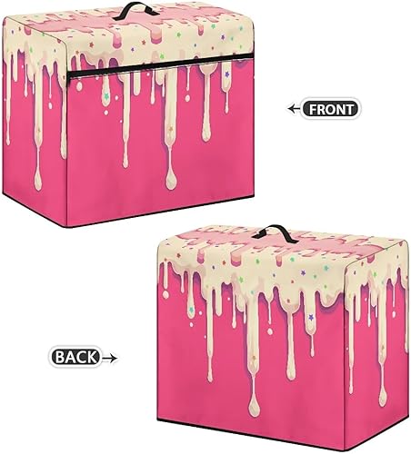 Miniatura 101 de Funda para máquina de coser de mariposas y flores con prácticos bolsillos, funda protectora con asa, para la mayoría de máquinas de coser estándar