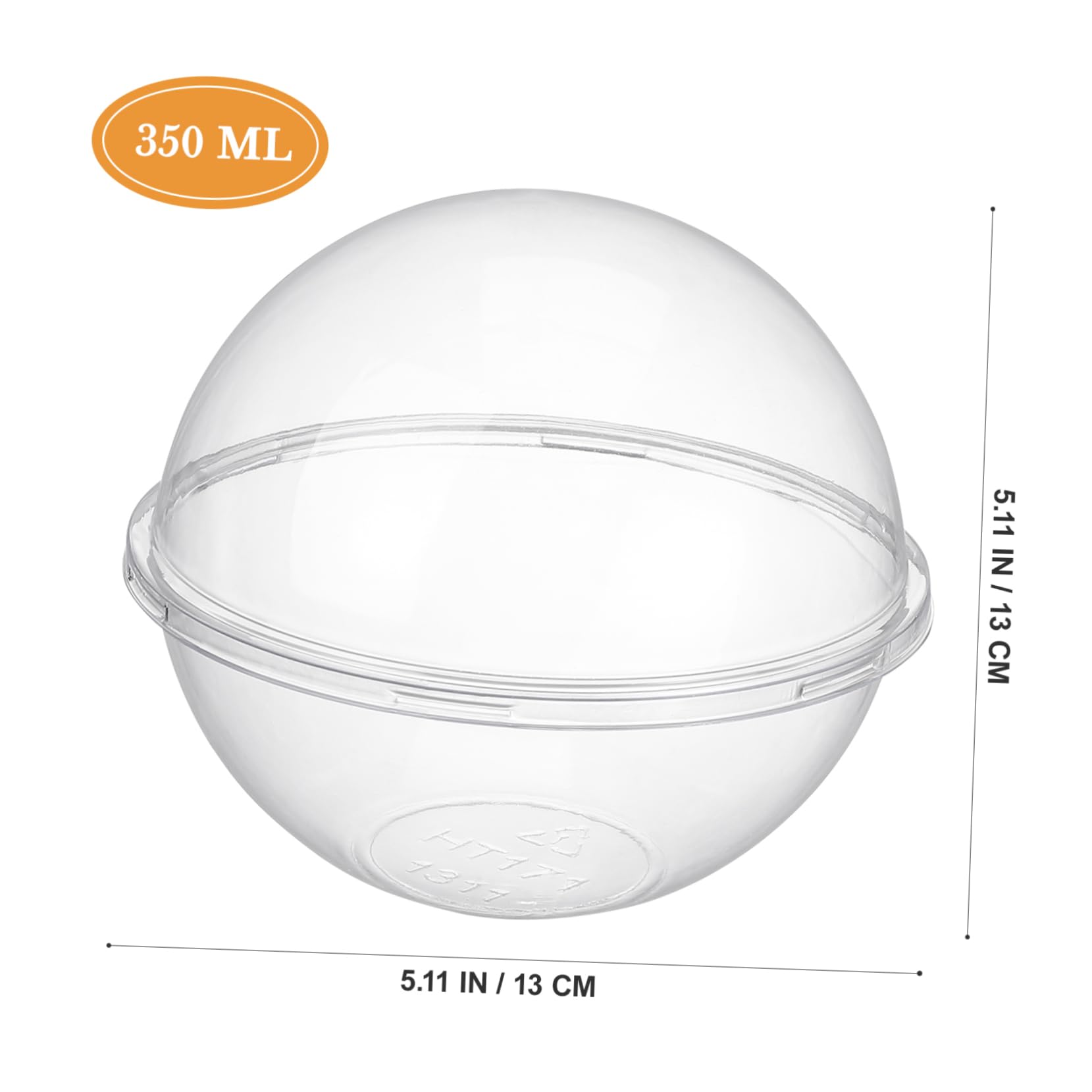 KICHOUSE 10pcs Transparent Plastic Ball Shape Cake Containers Portable Mousse Ball Cake Box Lightweight Design for Safe Storage and Creative Decoration