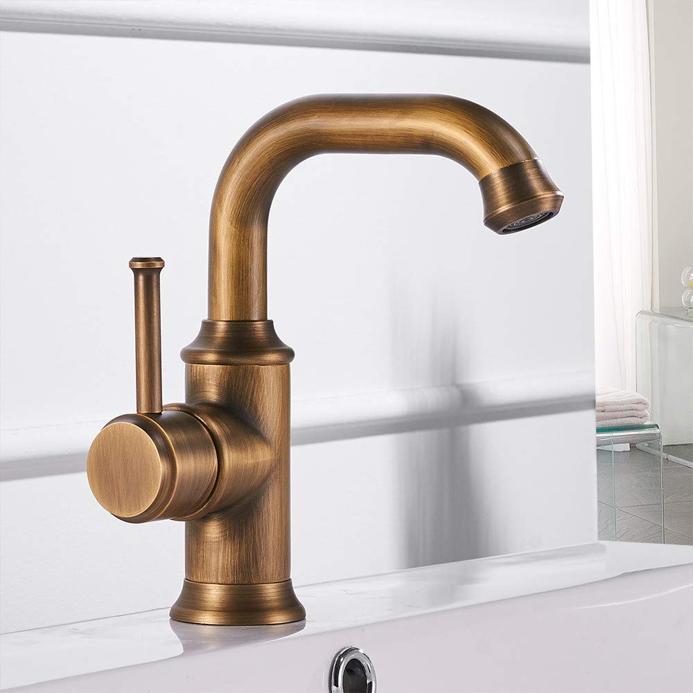 Mitigeur d'eau froide et chaude en cuivre noir pour remplacer un robinet qui fuit