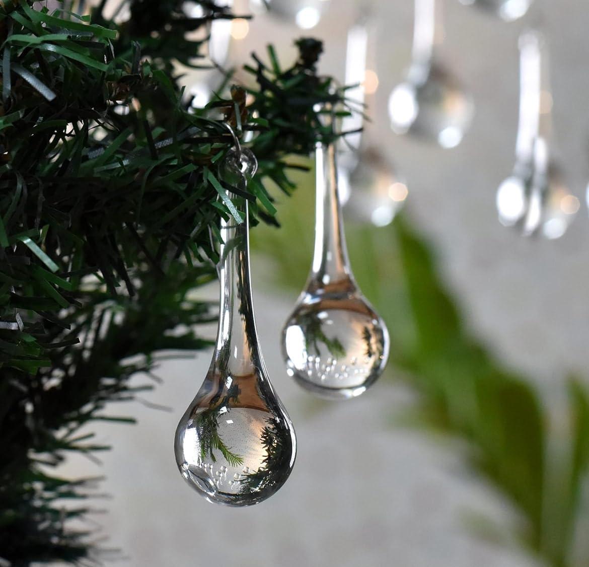 Crystal Chandelier Prisms | Clear Chandelier Crystals Teardrop | Crystals Pendants | Hanging Crystals for Centerpieces | Clear Teardrop Beads | Tear Drop Chandelier Pendants (Pack of 6)