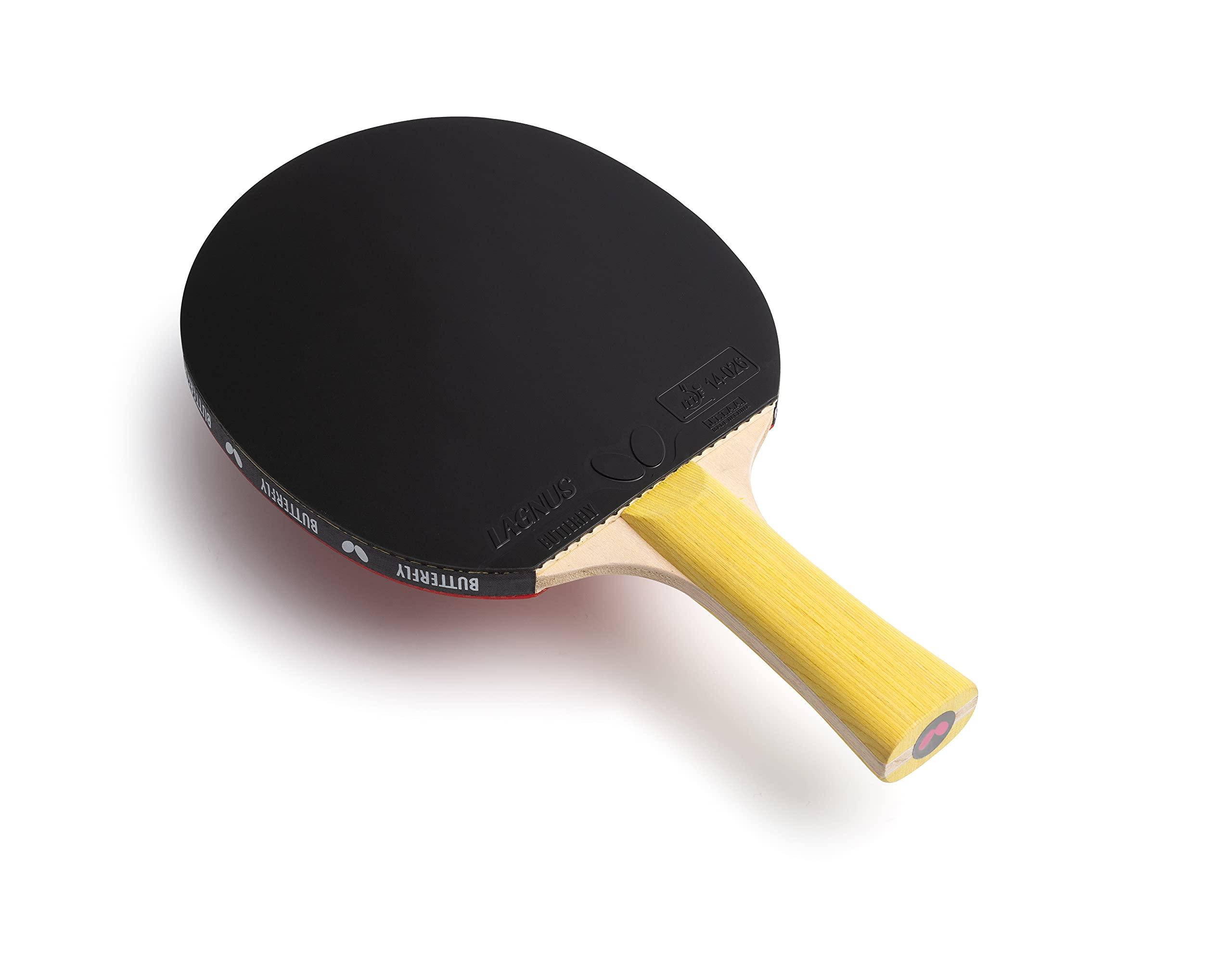 Raqueta de Tenis de Mesa BUTTERFLY Specialist | Raqueta de Tenis de Mesa Profesional para Jugadores avanzados y de competición | Gomas aprobadas por la ITTF Negro/Rojo | Superficie de Alto Agarre