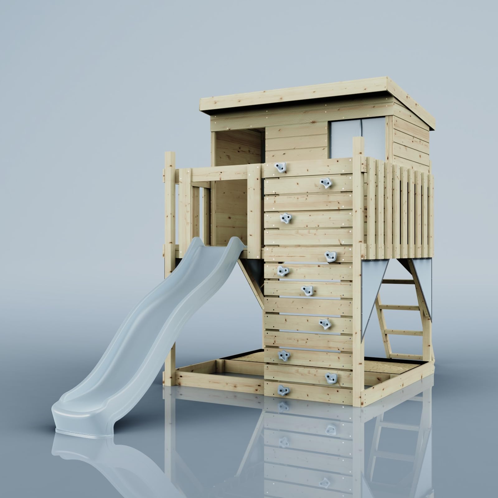 PolarPlay Stelzenhaus Polarstern aus Holz in Blau