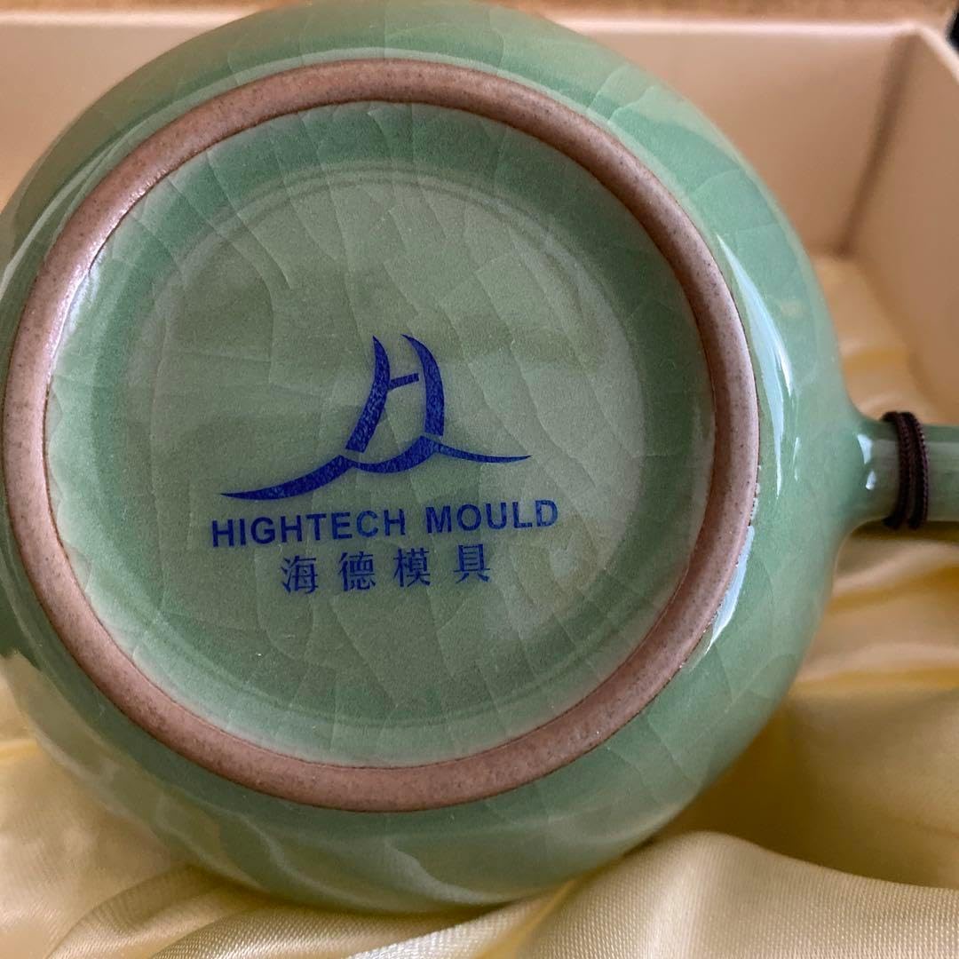 中国陶磁器 龍泉青磁 陶器製急須と茶器セット 家庭用ティーセット 中国