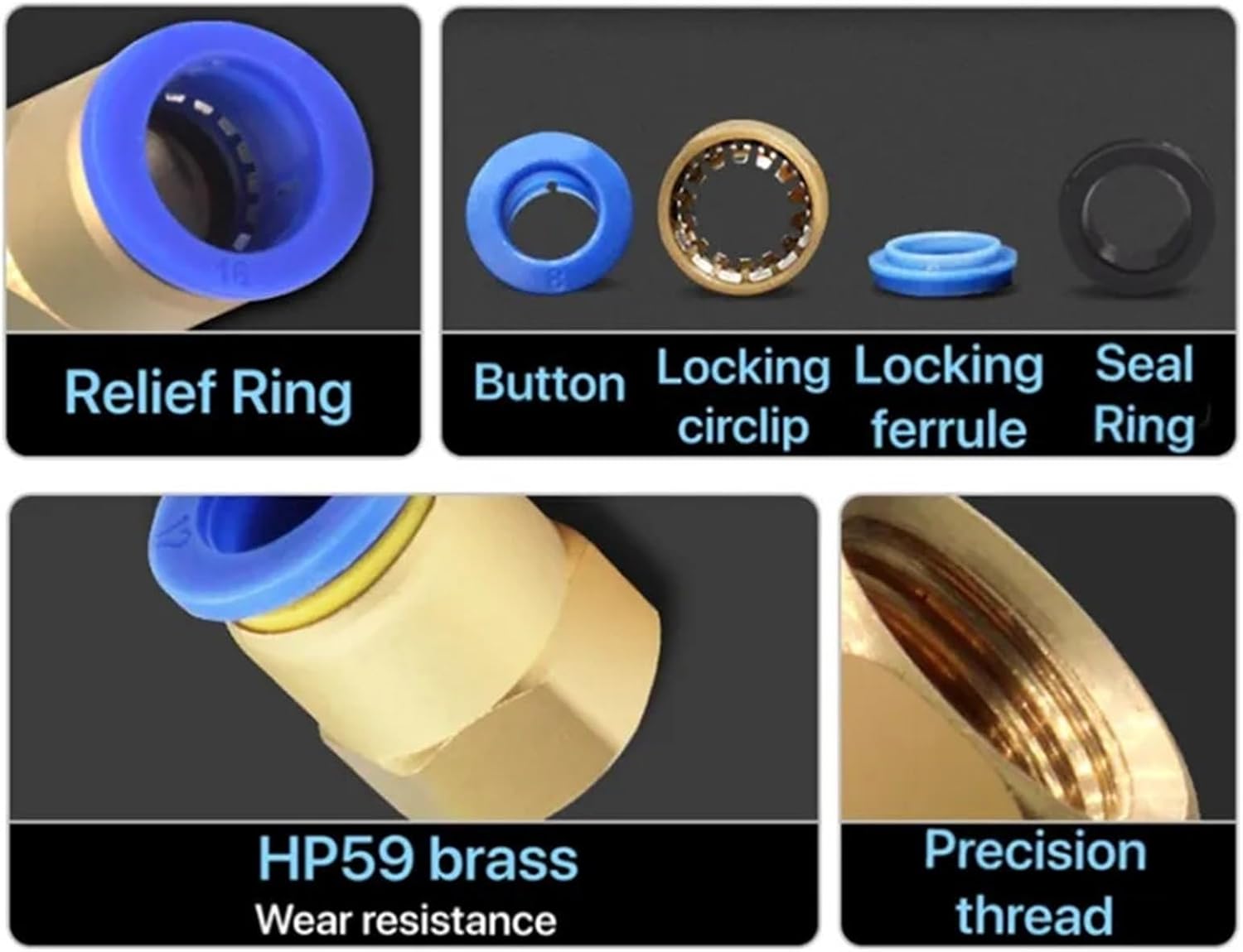 Pneumatic Air Connector Fitting PC/PCF/SL/PB/PX/PL 10mm 12mm 14mm 16 Thread M5 3/4" 1 2 way Hose Fittings Pipe Quick Connectors(PL,12MM_3/8")