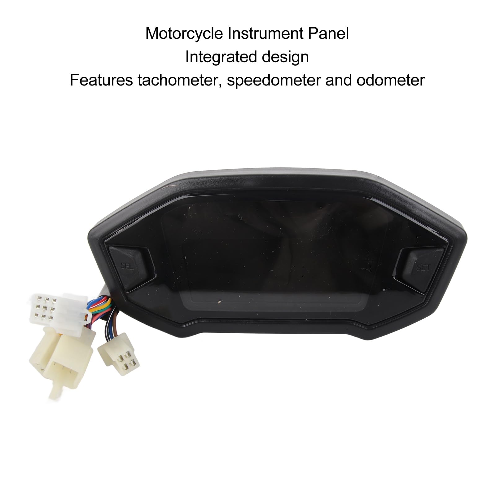 Tyenaza Quadro Strumenti Moto, Display Digitale LCD Contachilometri Contachilometri Multifunzionale Contagiri per Moto