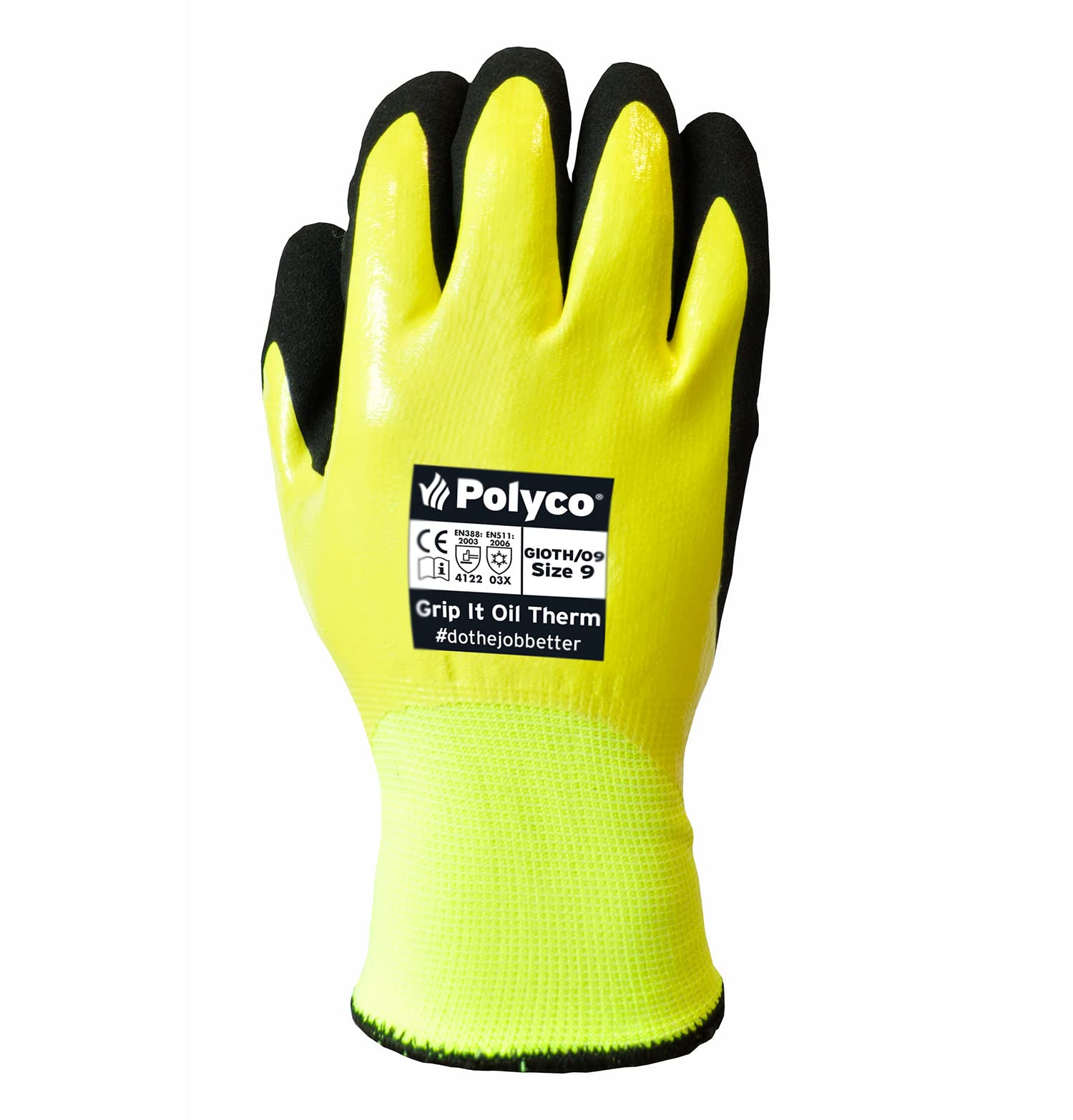PolycoGIOTH/09 Grip It Oil Thermal Gloves Size 9