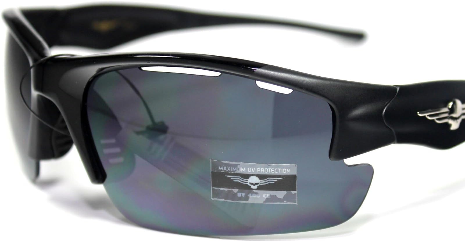 #FS5-HC4 Flying Skull Eyewear Cycling Fishing Men's Sport Sunglasses + Case