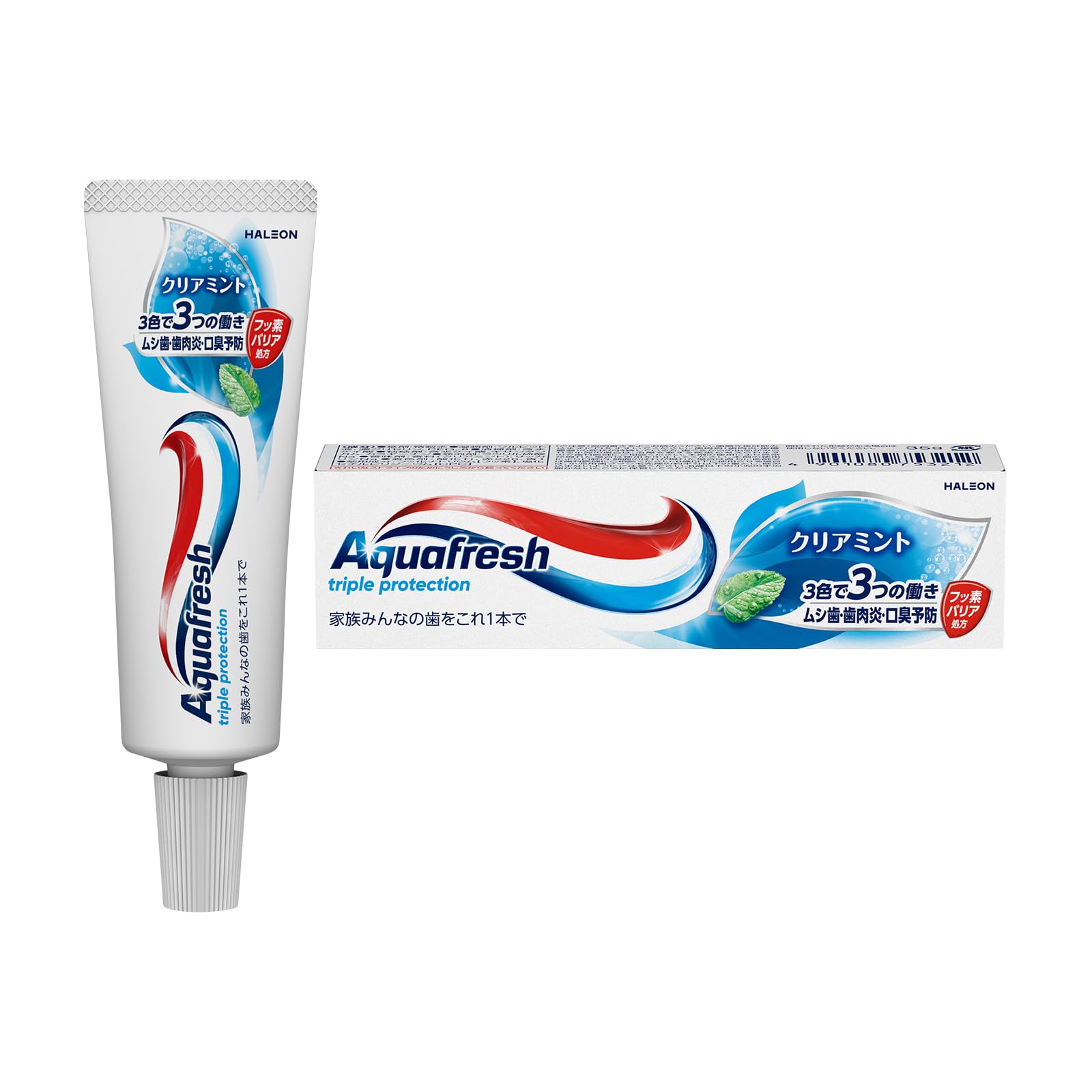 aqua　クリーム12本 Amazon | Aquafresh アクアフレッシュクリアミント35g
