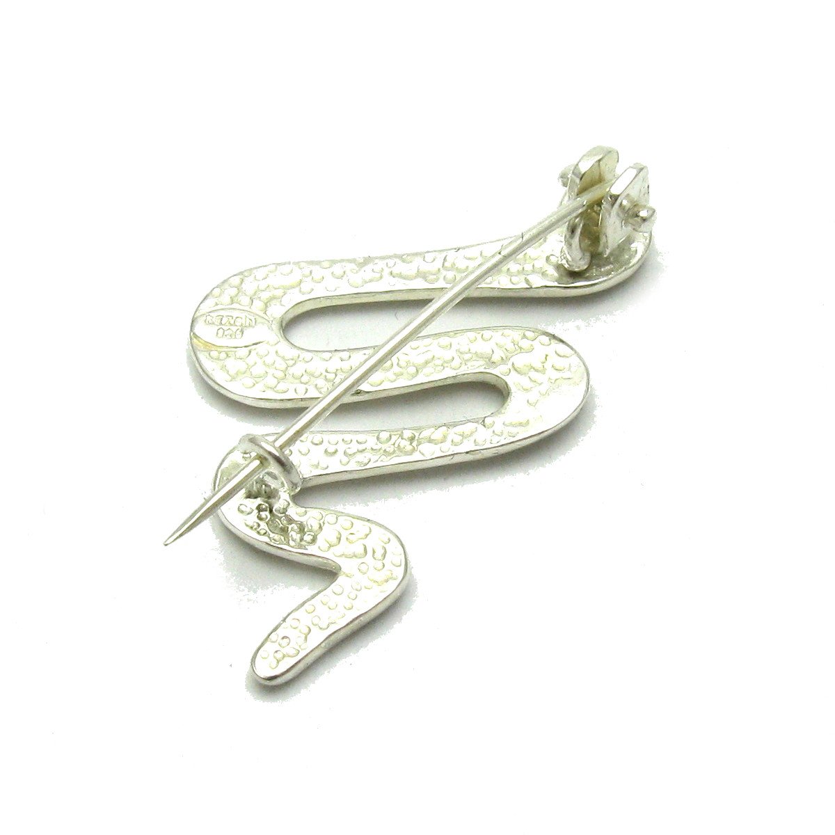 Sterling Silber Brosche Schlange massiv 925 Empress