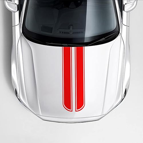 Miniatura 3 de 2 calcomanías gráficas de rayas modificadas para vehículos, decoración exterior de vinilo para el capó del automóvil, calcomanías protectoras contra