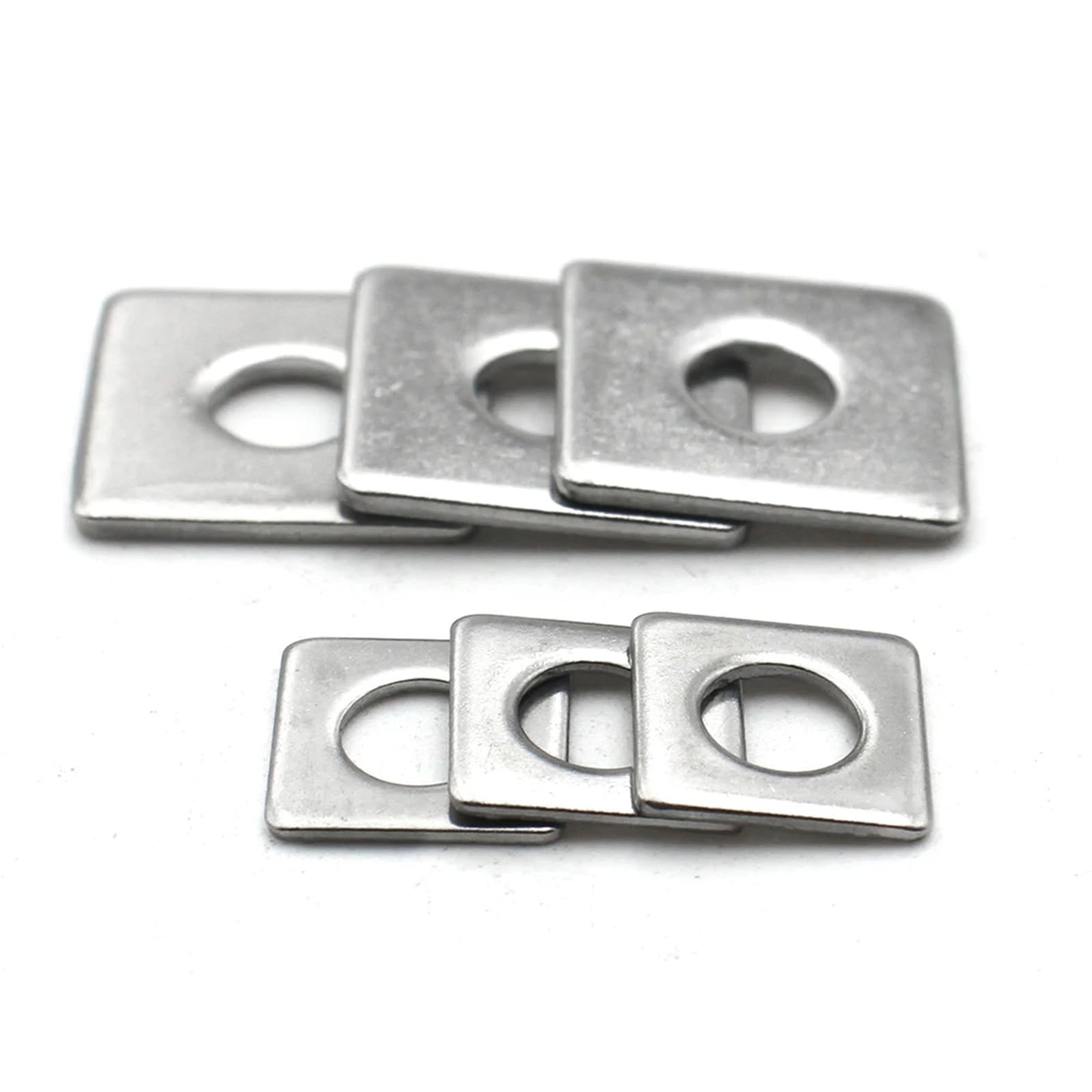 Placa cuadrada, arandela 304 plateada M3-M20, paquete de 240(M5x30x2mm 5pcs)